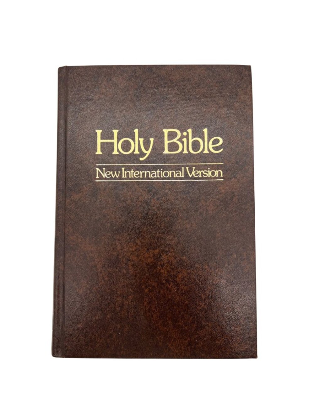 Holy Bible New International Version Zondervan Hardcover Brown Leather-Look 1984